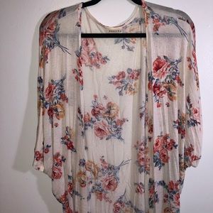 Floral print cardigan/kimono cardigan